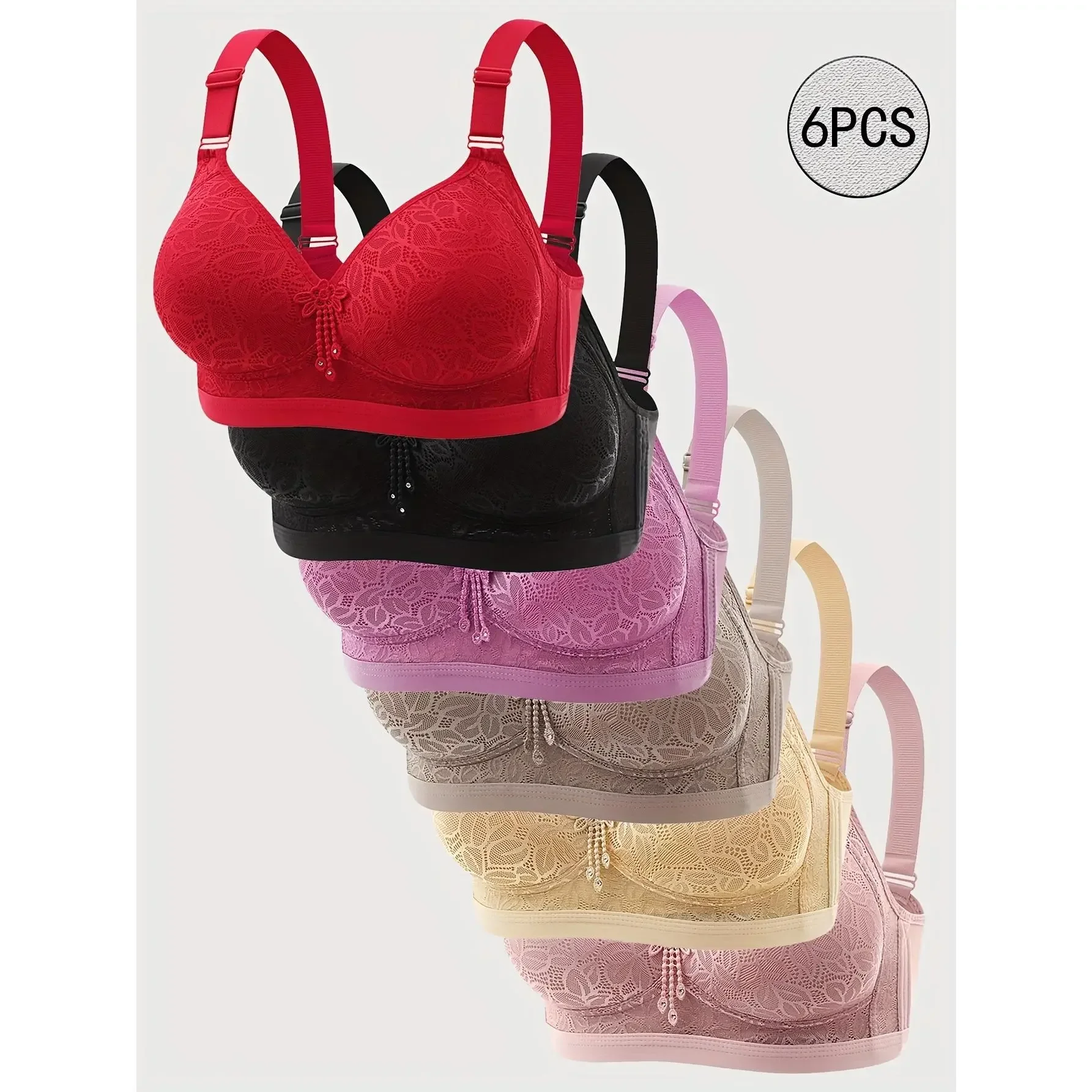 T Shirt Bra Seamless - 6 Stück EssElegance Nahtloser Push-Up-BH ohne
