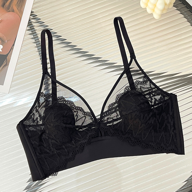 T Shirt Bra Seamless - Sexy Spitzen-Crop-Top mit Tiefem V-Ausschnitt und
