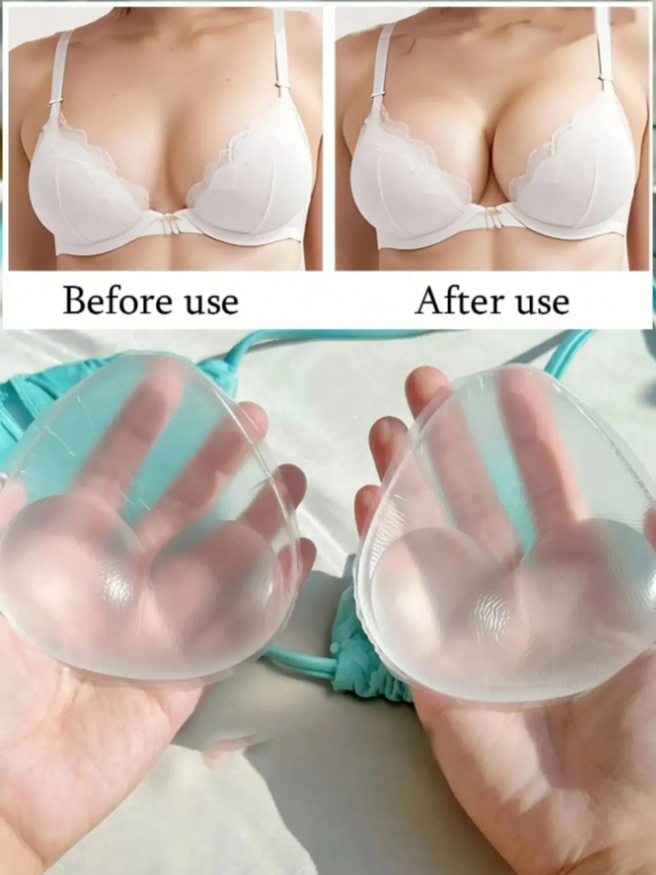 Push Up Bra Silicone - 1 Paar Silikon-BH-Einlagen für Damen, modische